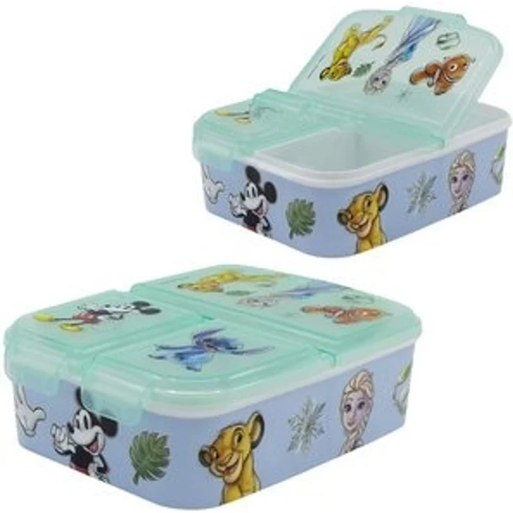 Lunchbox für Kinder mit 3 Fächern aus Kunststoff verschiedene Motive Disney 100 – Bild 5