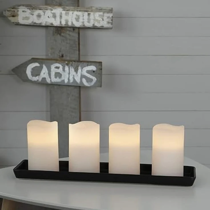 LED-Wachskerzen "May", 4er Set, weiss – Bild 2