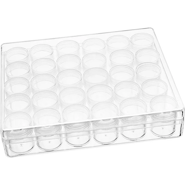 VBS Aufbewahrungsbox Sortierbox (62 St), 30 Schraubdosen – Bild 1