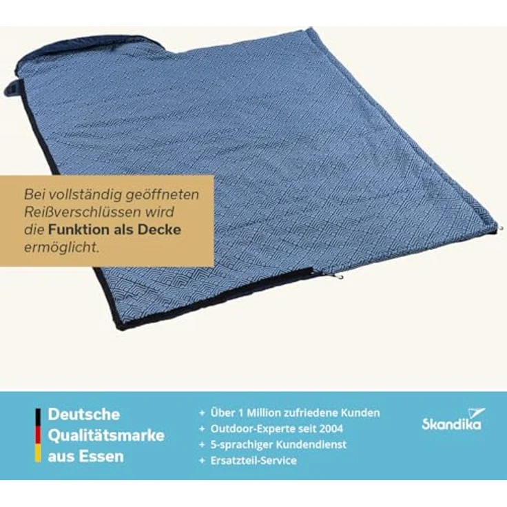 Skandika Kinderschlafsack Dundee Junior, Baumwolle, wasserabweisend, 3 Jahreszeiten, für Kinder, bis -15 °C – Bild 9