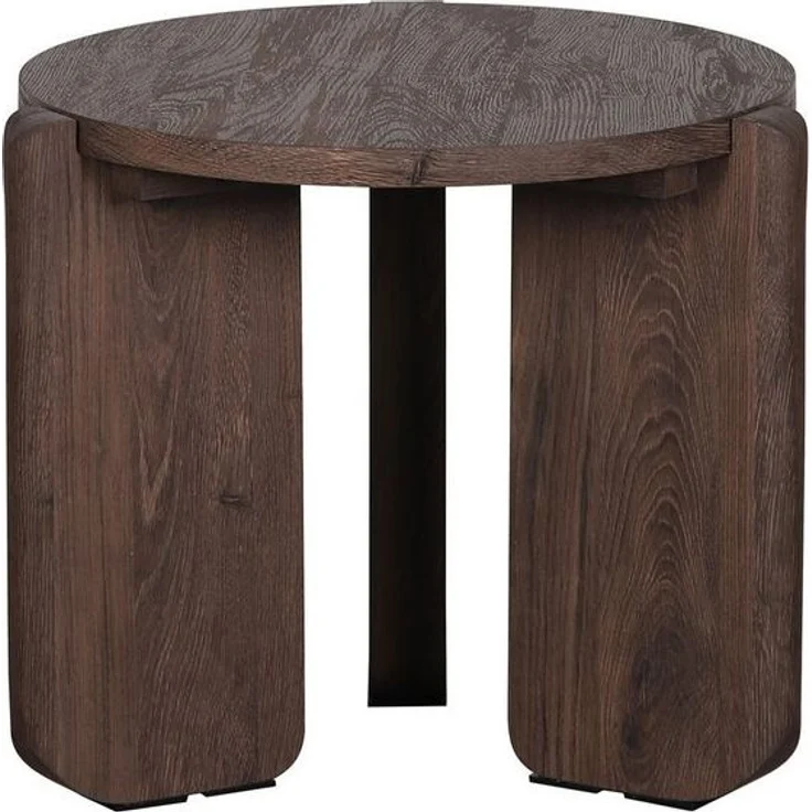 Selsey 'Preffines S' Couchtisch, Ø 50 cm, Nussbaumoptik – Bild 3