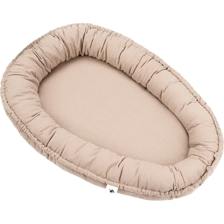 Julius Zöllner Kuschelnest NIDO Musselin, 100% Musselin-Baumwolle, gefüllt mit Hohlfaserflocken aus 100% Polyester sand,