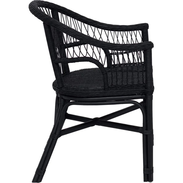 vidaXL Stapelstuhl Schwarz 60 x 60 x 81 cm Rattan 42033213 – Bild 5