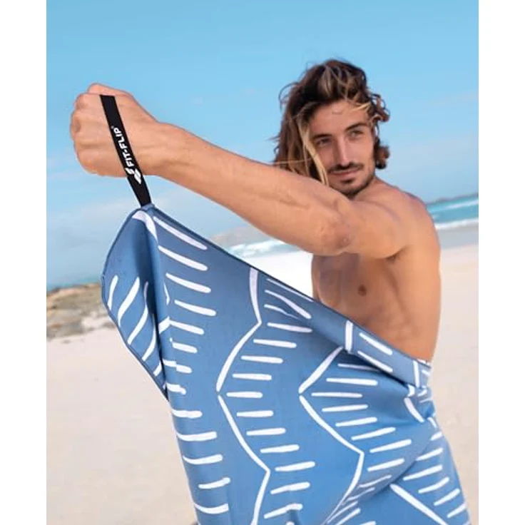 Fit-Flip Strandtuch XXL Mikrofaser leicht und schnelltrocknend, sandfrei und schmutzabweisend, 100% recycelte Materialien – Bild 3