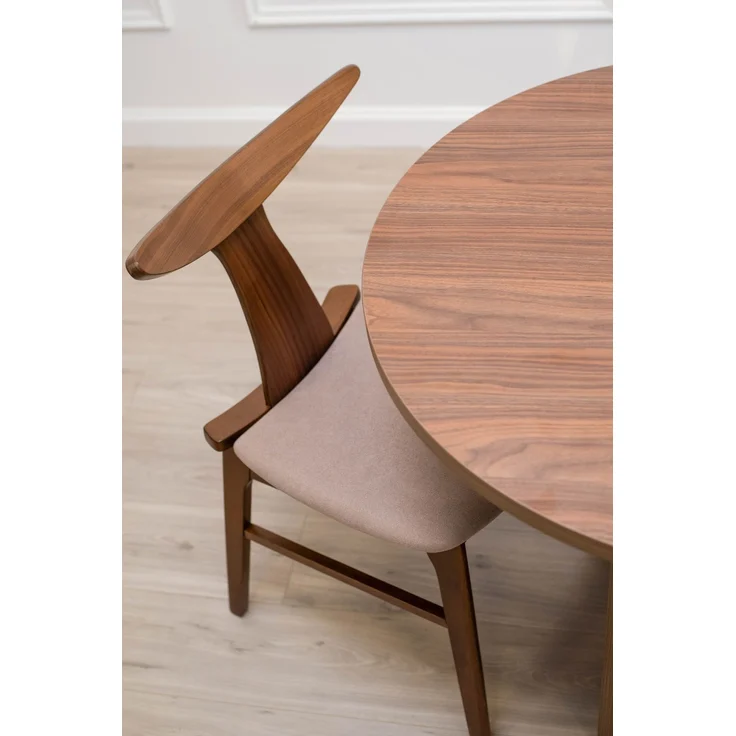 Selsey ‘Henrico’ Holzstuhl, Nussbaum/Latte – Bild 3
