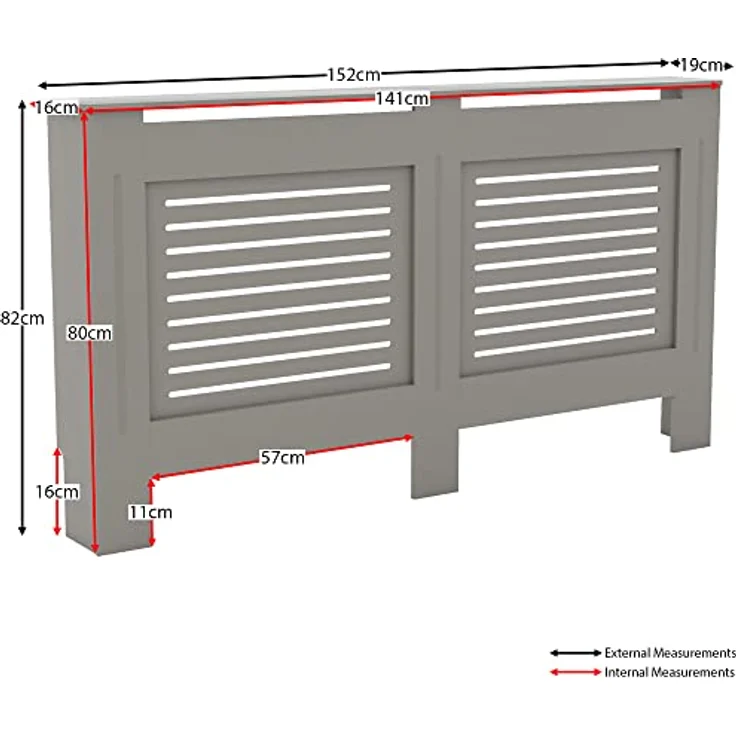 Vida Designs Kommoden & Sideboards, Mitteldichte Holzfaserplatte, Grau, Groß – Bild 4