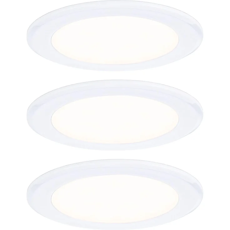 Paulmann LED Möbel-Einbauleuchte weiß Ø 6,5 cm warmweiß 3er Set – Bild 10