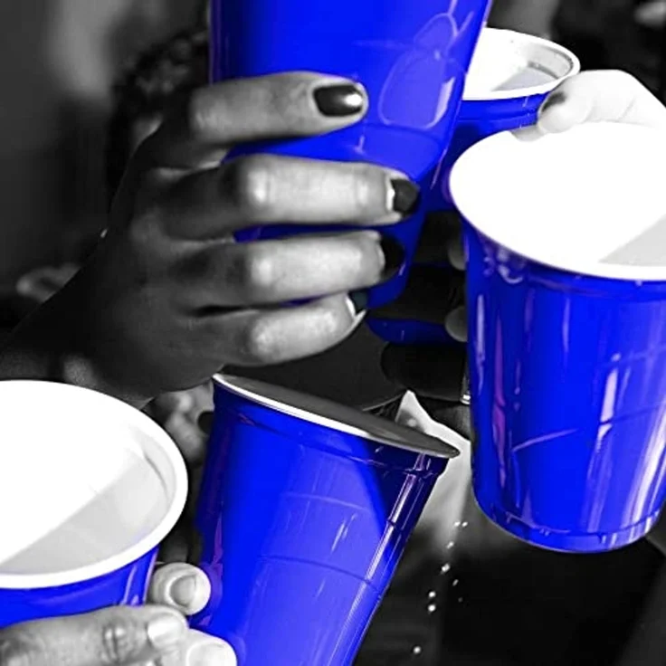 Goods+Gadgets Becher Wiederverwendbare Partybecher 50er Set – Dickwandige Beer Pong Becher, 100-tlg, Plastikbecher, Trinkbecher Getränkebecher – Bild 3