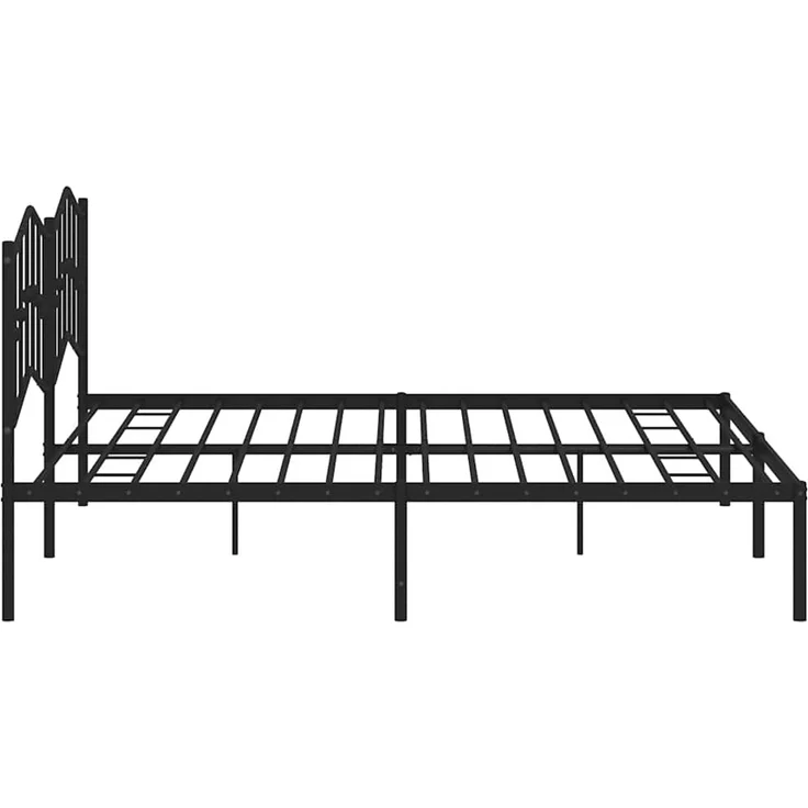 Doppelbett, Bettgestell Modernen mit Kopfteil Metall Schwarz 193x203 cm d622e – Bild 7