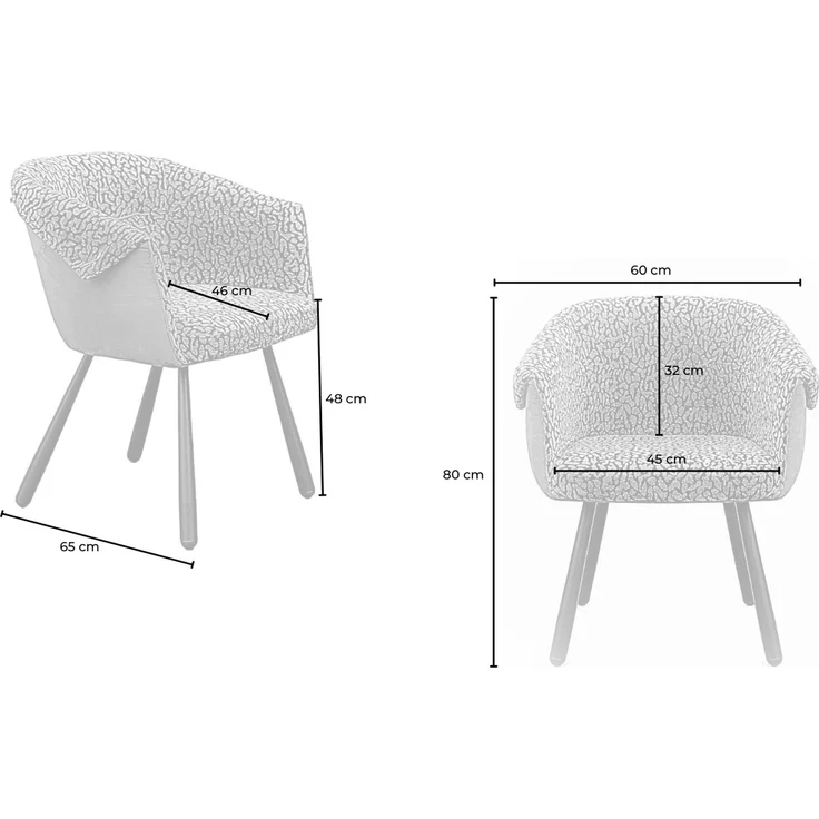 KAWOLA Esszimmerstuhl ELARIA Stoff grün 80 x 65 x 60 cm – Bild 10