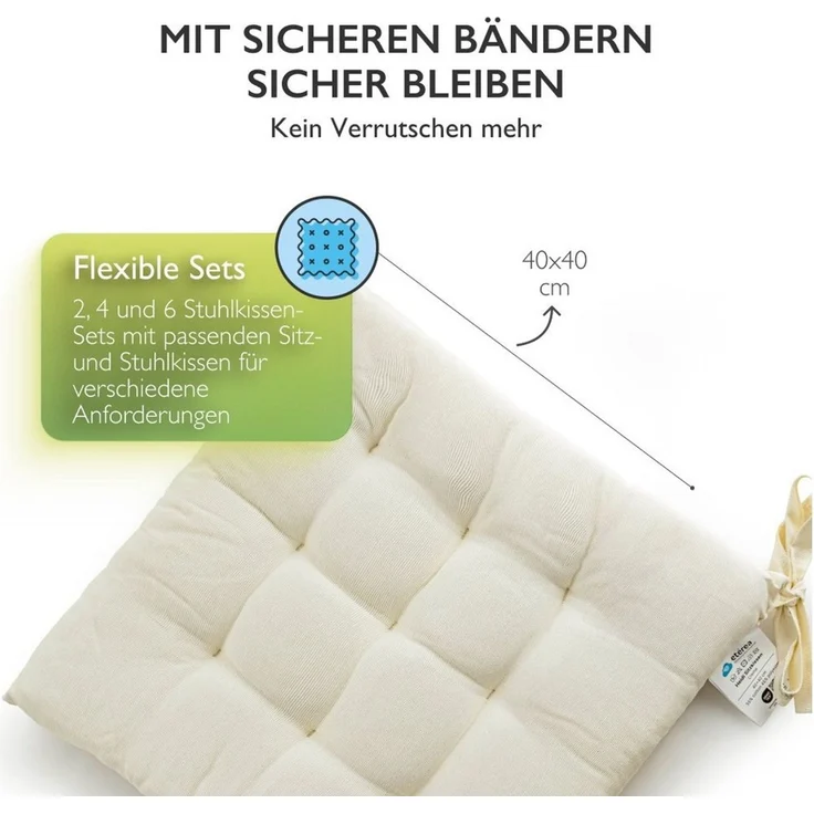etérea Himmlische Qualität Sitzkissen etérea Sitzkissen Stuhlkissen Basic Auflage und – Bild 3