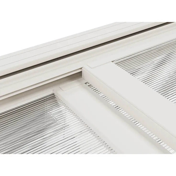 Vente-unique - IZEDA Terrassenüberdachung PlastikMetall Weiß - B 298 cm x H 200 cm x L 400 cm – Bild 3