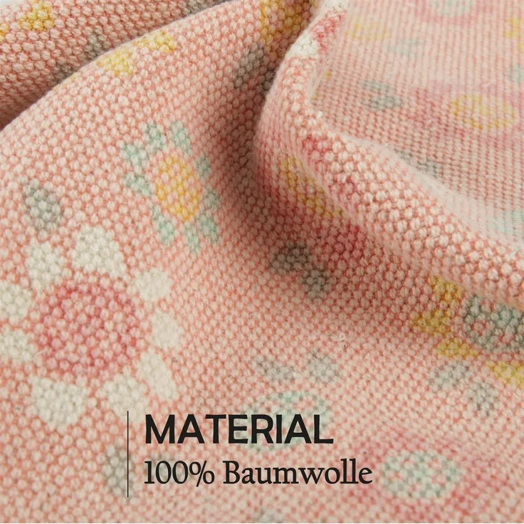 Kissenhülle 45 x 45 cm ( Chiffa Rose ) im 2er Pack - 100% Baumwolle - Hochwertiger Kissenbezug mit Reißverschluss – Bild 4