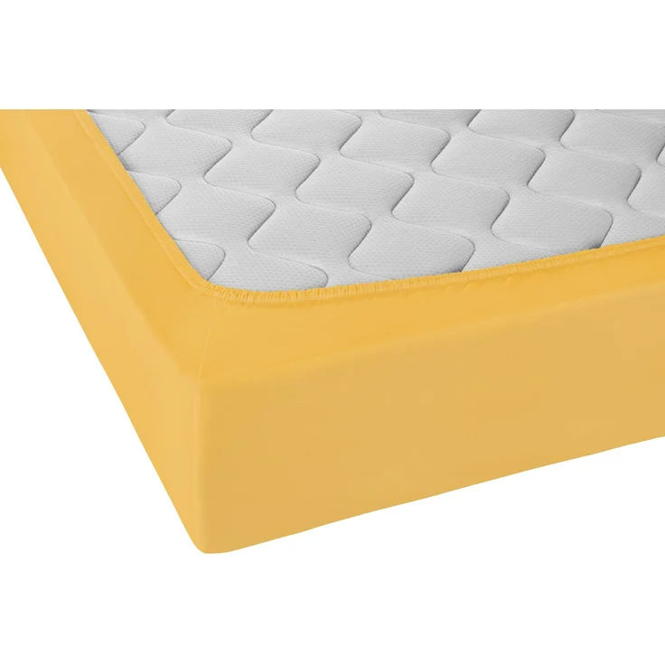 biberna Jersey-Elastic-Spannbetttuch , honig, 1x 180x200 cm - 200x220 cm – Bild 2