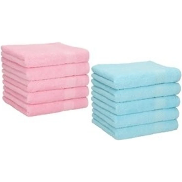 Betz Seiftuch 10 Stück Seiftücher Palermo 30x30 cm Farbe rosé und türkis – Bild 6