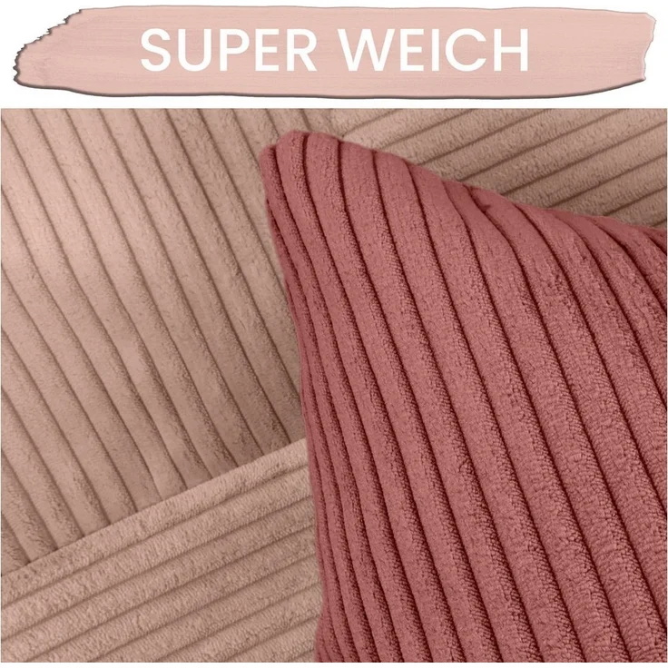 Amilian Kissenhüllen - 4er Set Kissenbezug, Kissenbezüge - Zierkissenbezüge, (4 Stück), 40x40 cm, Kissenhülle für Sofakissen, Dekokissen, Zierkissen, Kissen – Bild 2