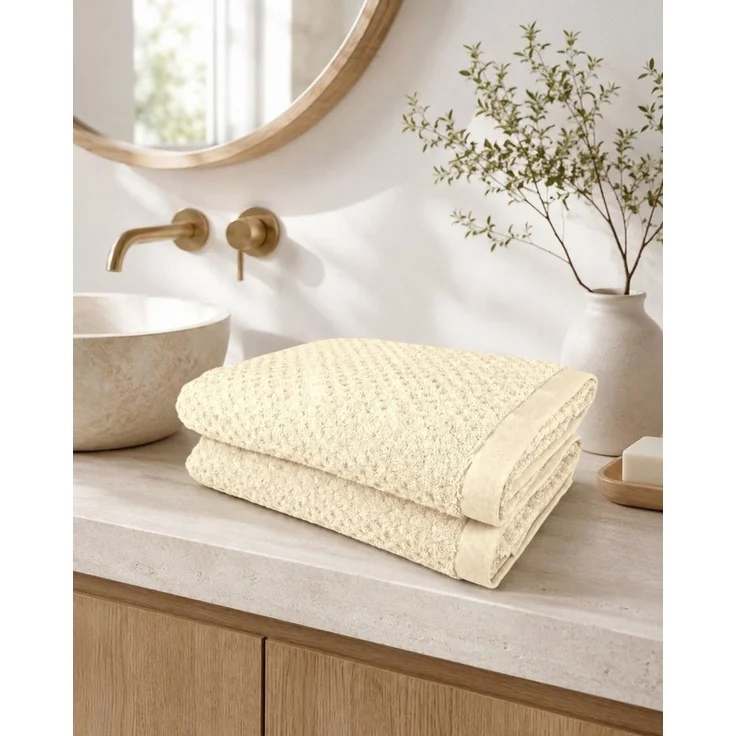 OTTO home Duschtücher Corrin, 2 Premium Duschtücher, 500 gr/m², 70x140cm, Frottier (2-St), 100% Baumwolle, mit Struktur, weich, 5 Jahre Garantie – Bild 2