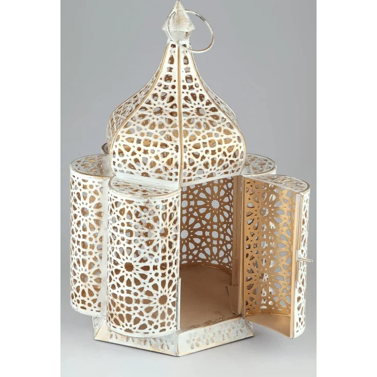 Marrakesch Orient & Mediterran Interior Nachttischlampe Orientalische Tischlampe Nachttischlampe Feryal Weiss, Handarbeit – Bild 6