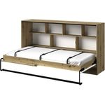 Schrankbett Nero Einzelbett Jugendbett 90x200 cm horizontal artisan eiche weiß matt