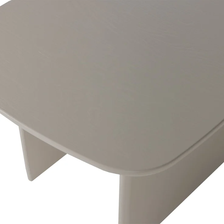 Couchtisch Tablo Eiche FSC, organische Form modern, Dakargrau, 60x60 cm, robust und stilvoll – Bild 3