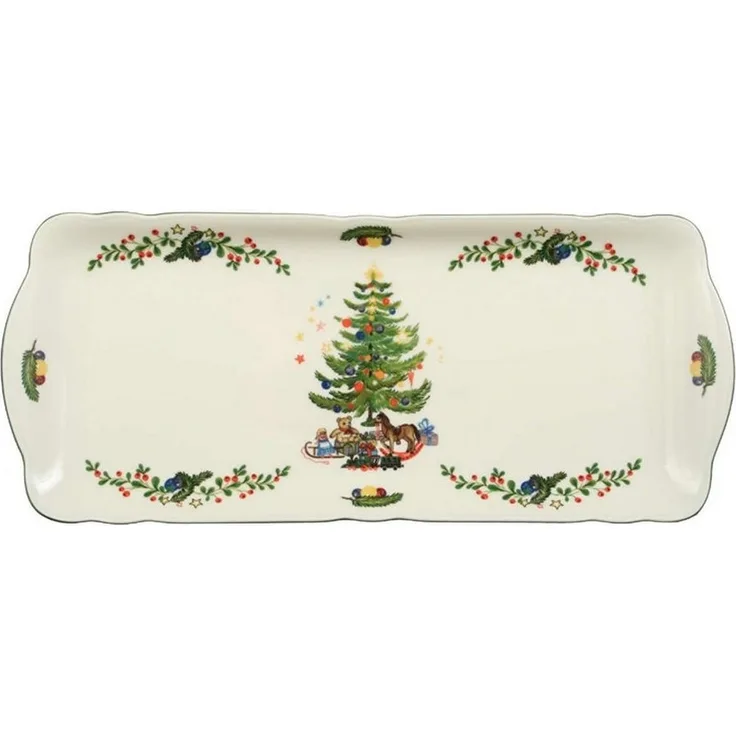 Seltmann Weiden Marieluise Weihnachten Kuchenplatte eckig 34,6 x 14,9 cm