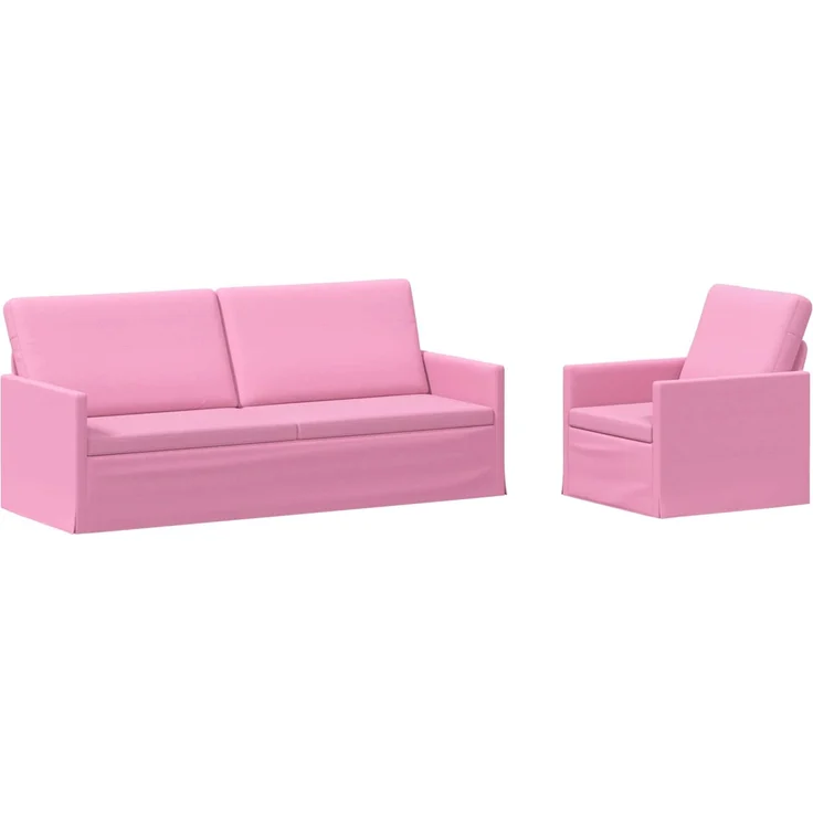 vidaXL Sofa-Set 2 pcs Rosa Stoff 3433173 – Bild 1