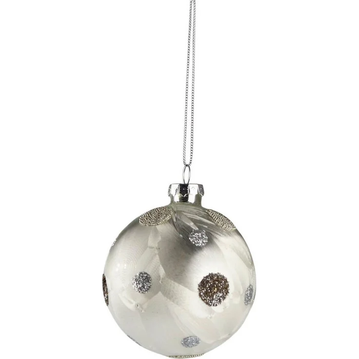 LeGer Home by Lena Gercke Christbaumschmuck Christbaumkugel, aus weißem Glas, Ø 10cm, 6 Kugeln – Bild 1