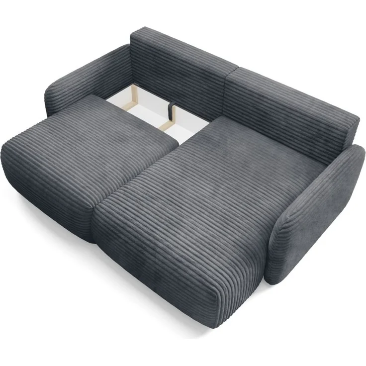 Ecksofa Schlafsofa Sofa SIMONE in Stoff Ambience Anthrazit Ottomane Rechts – Bild 4