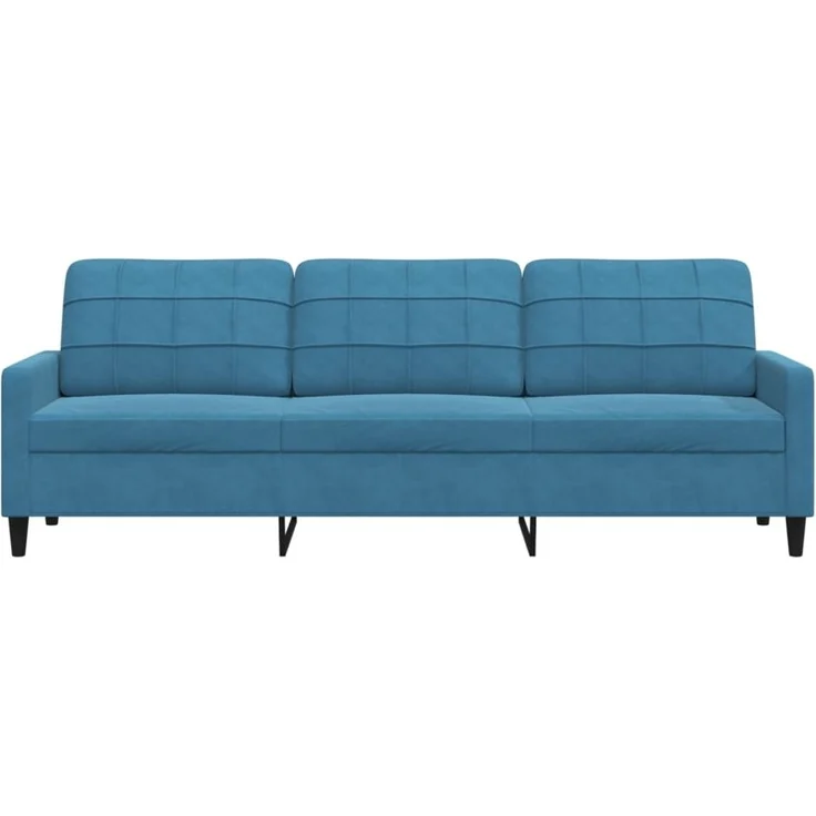 vidaXL 3-Sitzer-Sofa Blau 210 cm Samt 4007653 – Bild 3