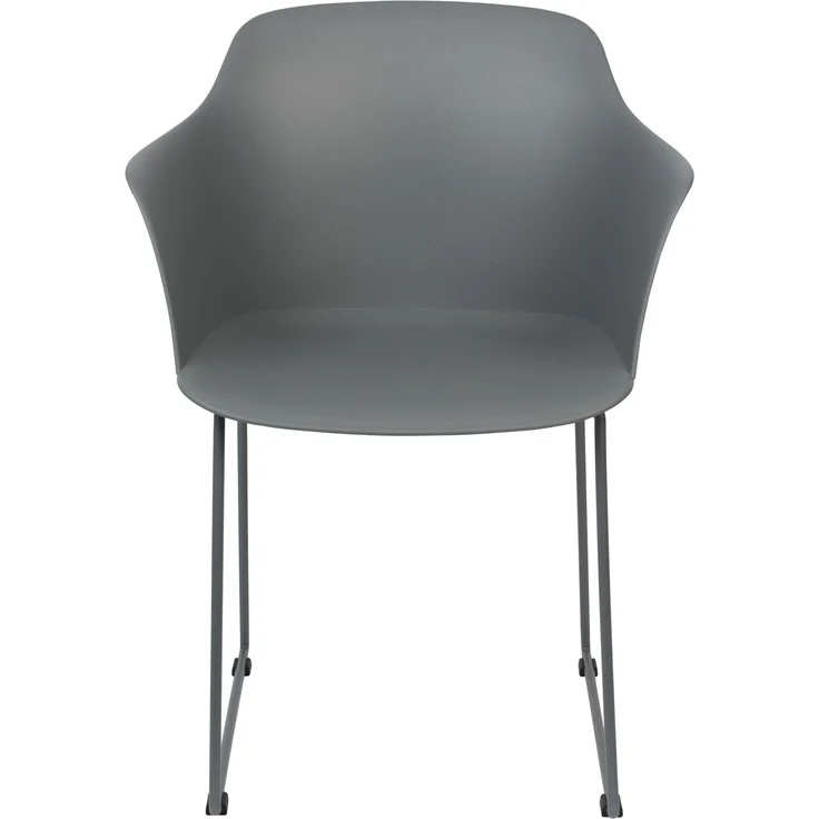 Sessel Tango im 2er-Set, Grau mit Stahlgestell für das Wohnzimmer 58x54x81,5 cm – Bild 5