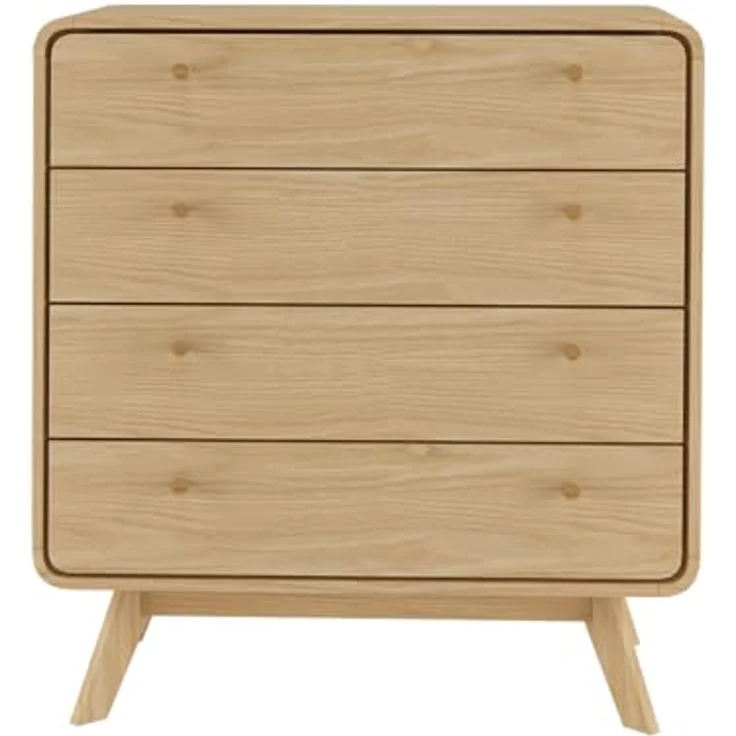 DHP Furniture Cassie Kommode mit 4 Schubladen aus Spanplatte in Eicheoptik (BxTxH) 80x39x88 cm – Bild 4