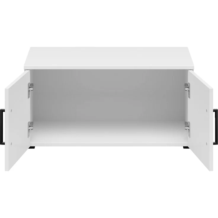 Carryhome 'MULTISTAURAUM' Aufsatzschrank Mehrzweckschrank, Holznachbildung Weiß, 70 x 35 x 40 cm, 2 Drehtüren – Bild 3