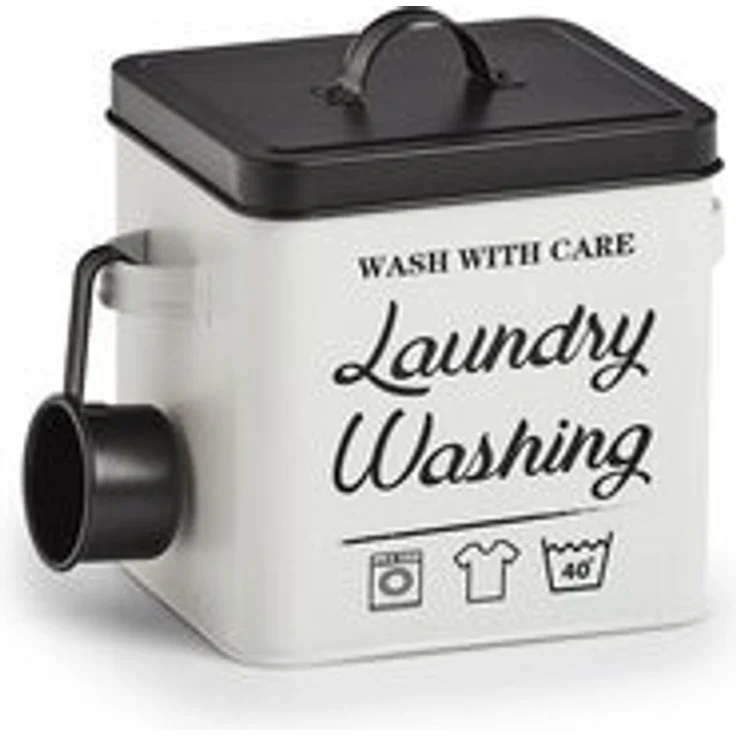 Zeller Present Aufbewahrungsbox Waschpulver-Box, Metall Laundry (Stück, 1 St, 1 Waschmittelbox) – Bild 5