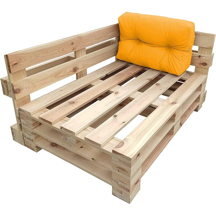 chilly pilley Palettenkissen Wasserdicht Palettenauflage Palettenpolster Palettenmöbel Gartenkissen Wasserfest Wasserabweisend viele Größen und Farben (Seitenkissen 65x50. Gelb) – Bild 1