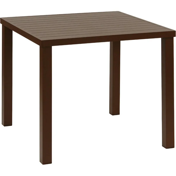 Inko Gartentisch Ronda Alu 90 x 90 x 74,5 cm Terrassentisch Braun