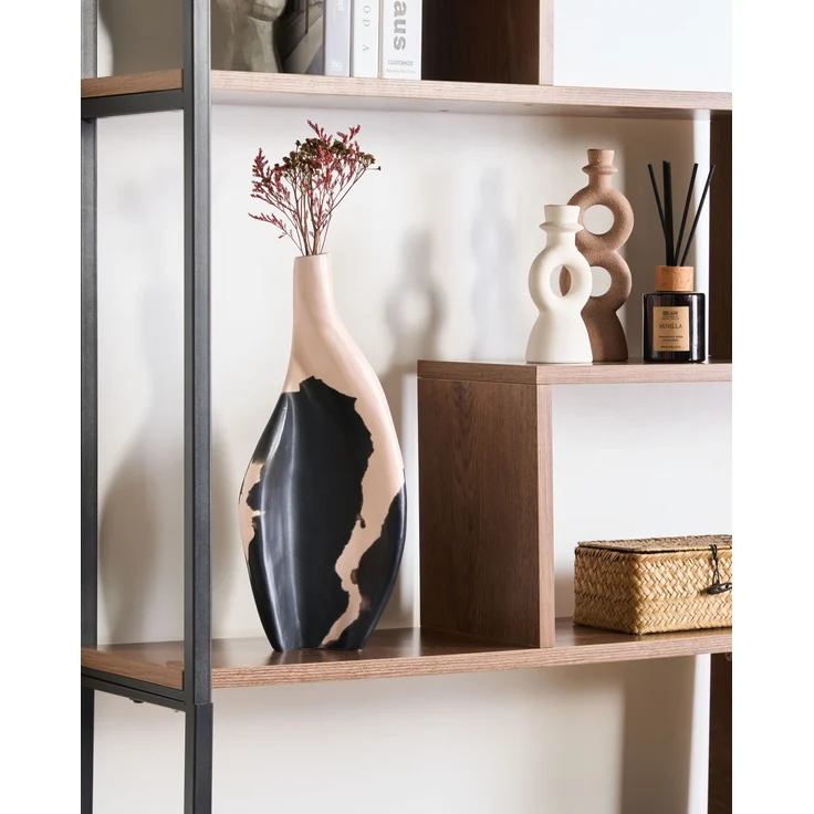 Dekovase LAGOS Mangoholz 40 cm Schwarz Beige – Bild 3