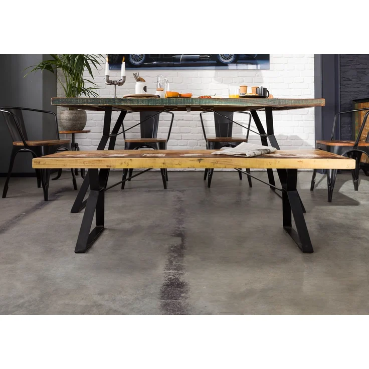 Bank Altholz 150x40x45 mehrfarbig lackiert INDUSTRIAL #14 – Bild 3