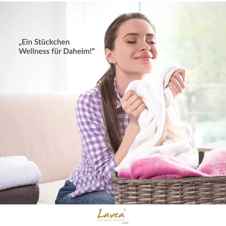 Lavea Handtücher Bali Handtuch 50x100 cm, Sporthandtuch, Fitness-Handtuch, Weiches Bio-Baumwollfrottee (1-St), pflegeleicht, GOTS-zertifiziert, extra saugstark mit 500g/m² – Bild 7