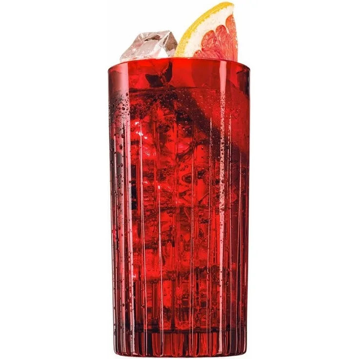 Beefeater 24 Tall Glas, Gin Glas, Trinkglas, Cocktailglas, Glas, Rot Transparent, 400 ml, 90391100