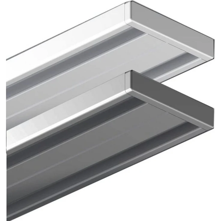 Garduna Vorhangschiene Wendeschiene, Aluminium, 1 oder 2-läufig, Aluminium – Bild 4