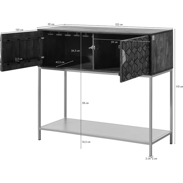 Bar Mango 122x50x110 braun geölt DIAMOND #213 – Bild 8
