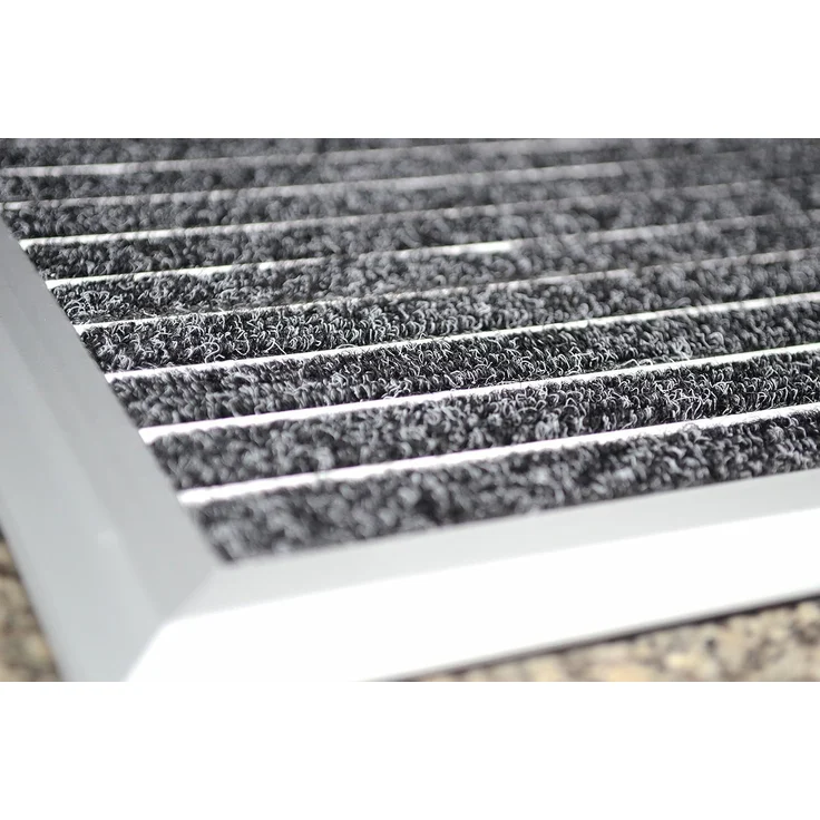 ASTRA Fußmatte Exclusiv Mat, rechteckig, Höhe: 13 mm, Schmutzfangmatte, strapazierfähig, Aluminium Rahmen – Bild 4