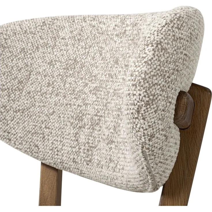 Barhocker Udar - Melange-Stoff Natur, Gestell Braun – Bild 4