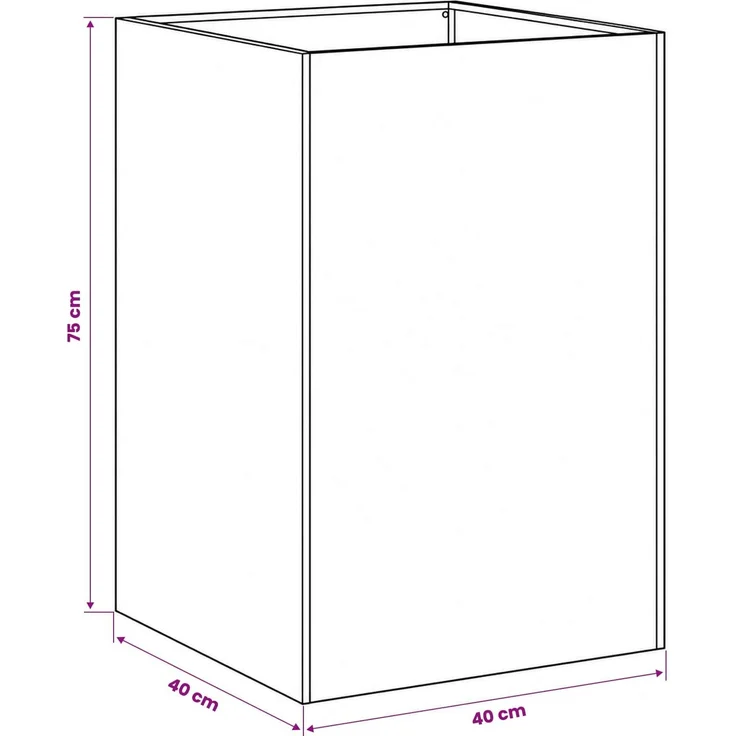 vidaXL Garten-Pflanzgefäß 2 Stk. Rostoptik 40 x 40 x 75 cm 8005385 – Bild 10