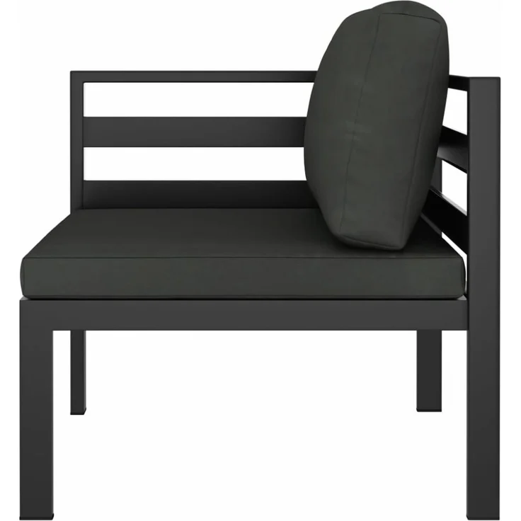 vidaXL Modular-Sofa-Eckteil 1 Stk. mit Kissen Aluminium Anthrazit 49239 – Bild 10