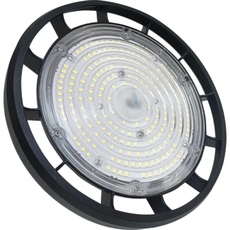 Berger & Schröter LED Strahler UFO High Bay Light 120 W, dimmbar, 19200 Lumen, 6500 K Weißlicht, IP66, energieeffizienzklasse B