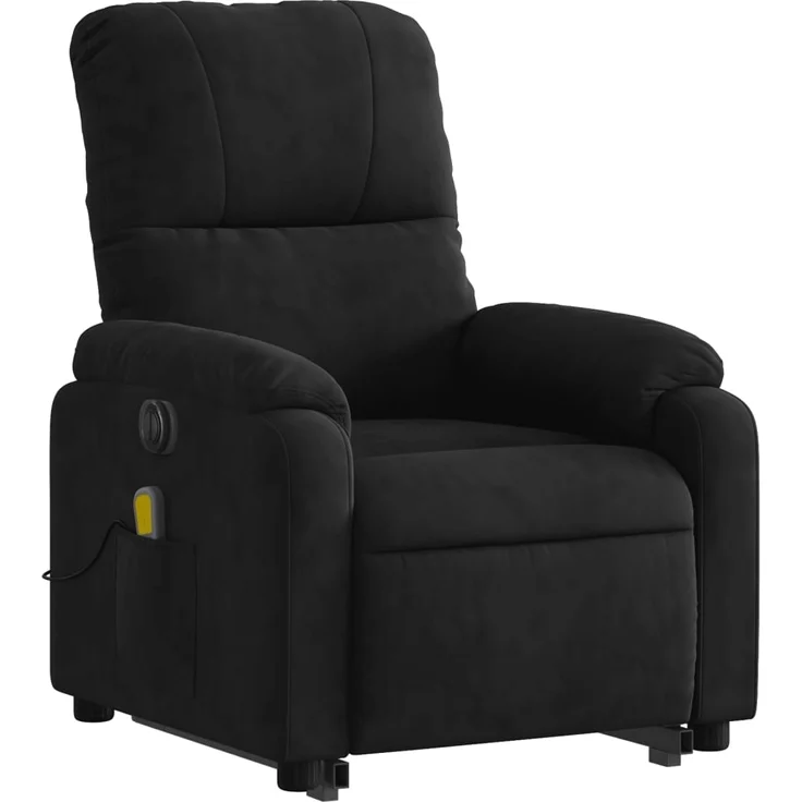 vidaXL Massagesessel Aufstehhilfe Elektrisch Schwarz Mikrofasergewebe 3204953 – Bild 2