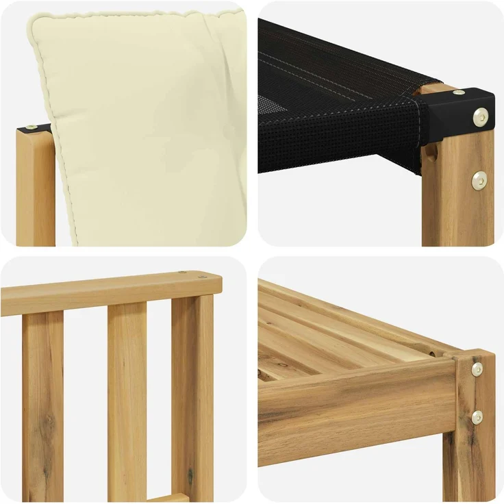 vidaXL Outdoor-Sofagarnitur 8 pcs Weiß und Creme 79 x 79 x 37 cm 3388512 – Bild 6