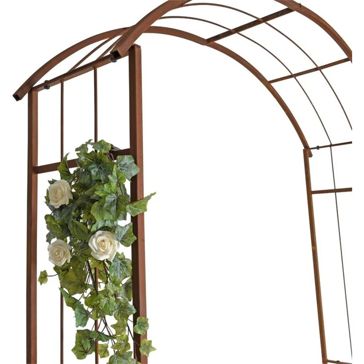 Rosenspalier Rosenbogen Torbogen 160 cm Rankhilfe Rost Metall Kletterhilfe Bogen – Bild 10