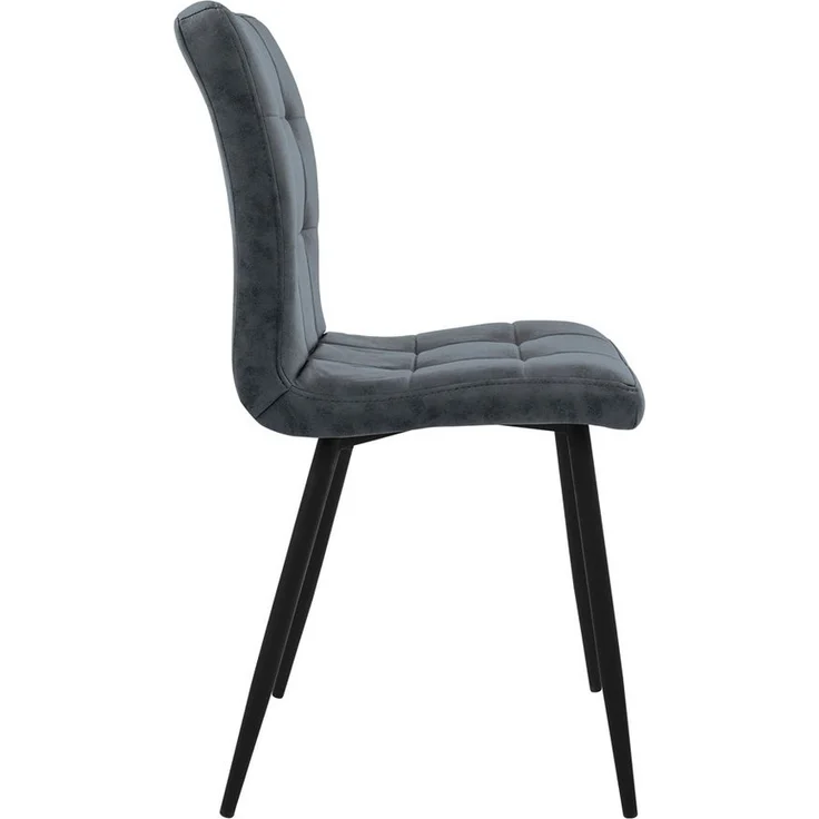 ML-DESIGN Stuhl Esszimmerstuhl mit Rückenlehne Polsterstuhl mit Metallbeine (4 St), Ergonomischer Stuhl Anthrazit Kunstleder Wohnzimmerstuhl Küchenstuhl – Bild 2